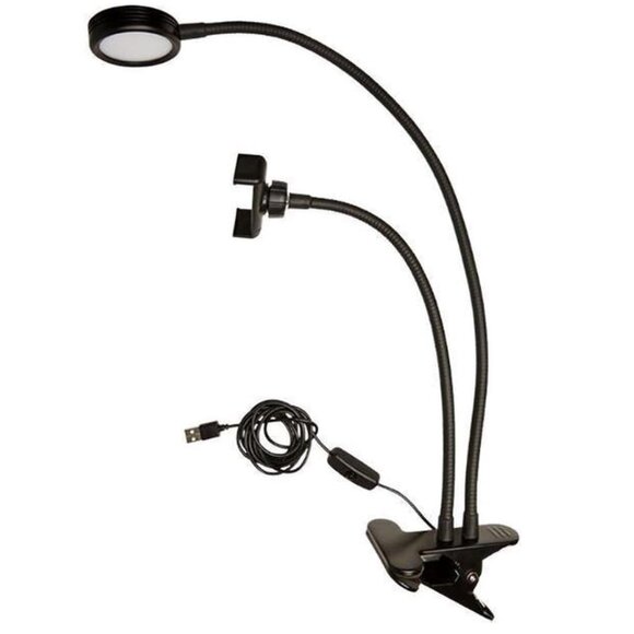 *EUC* Kikkerland Live Streaming Lighting Kit Phone Holder + Light! Clamp - Picture 2 of 5